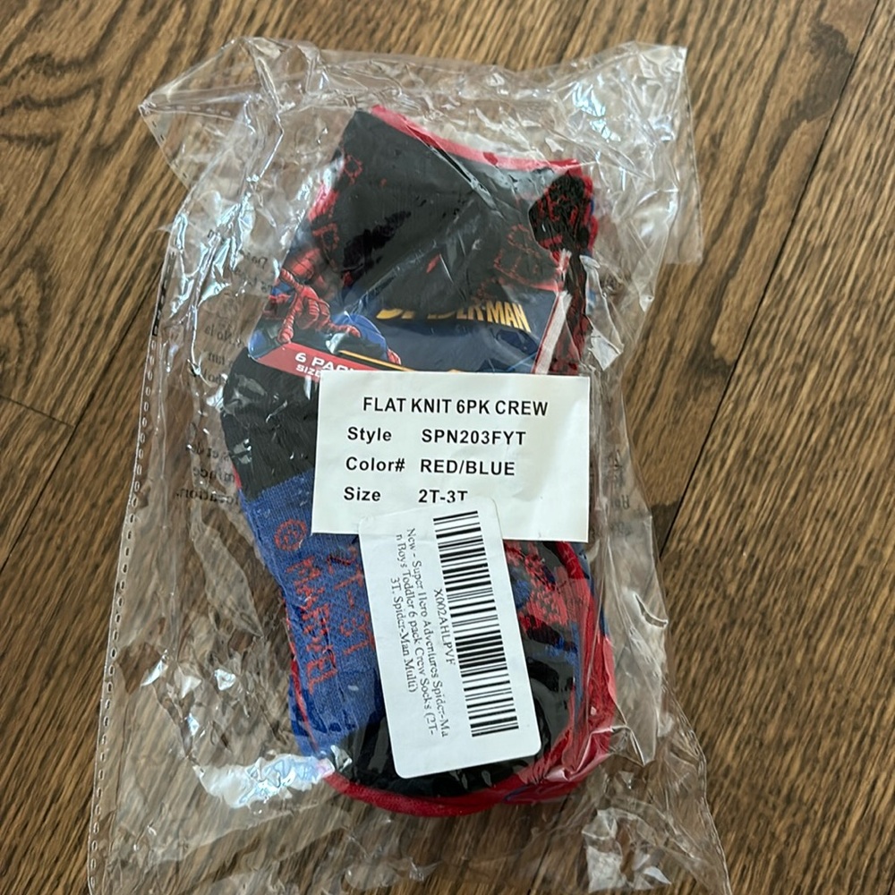Spider-Man kids 6 pack socks